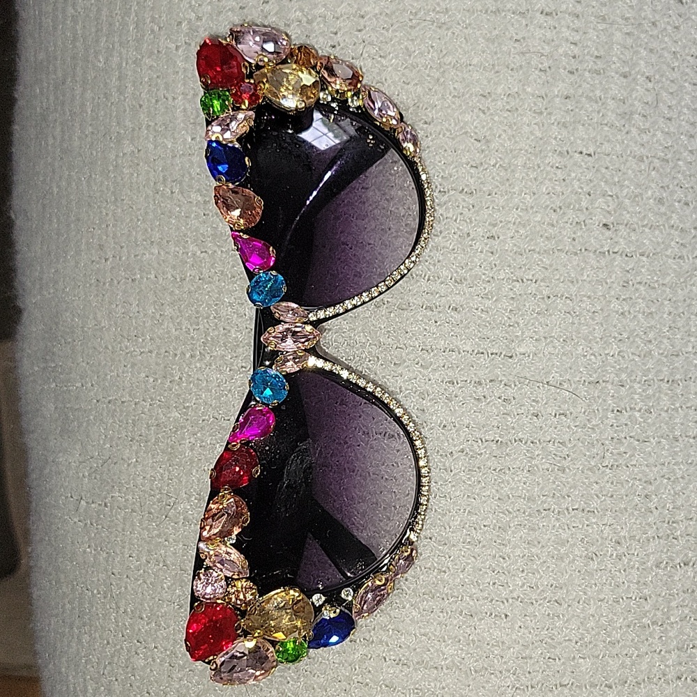 Oversized rhinestone sunglasses